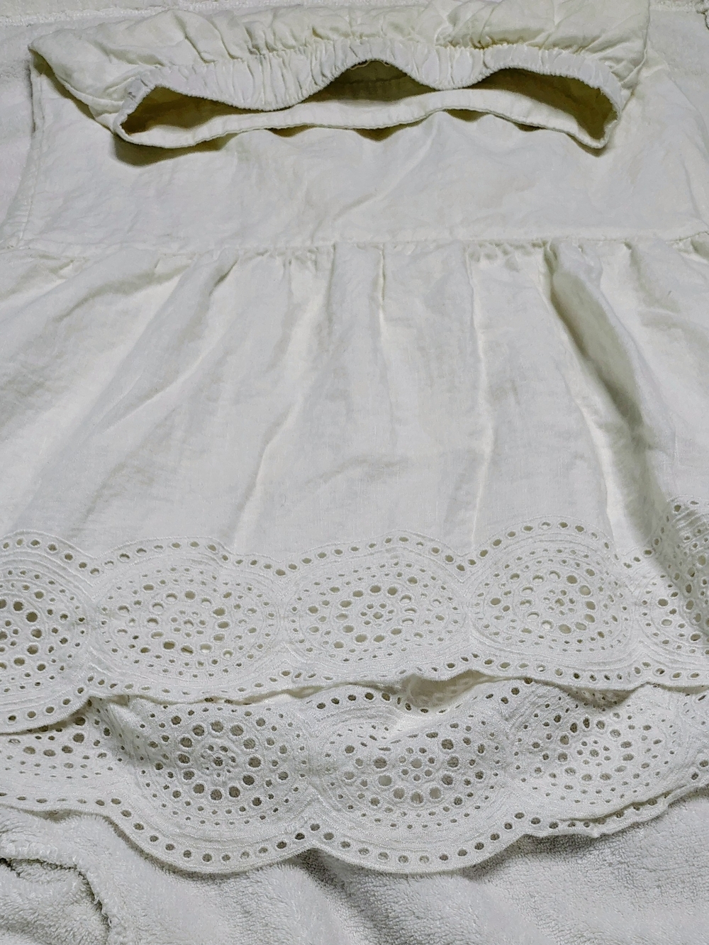 Joie White Eyelet A-Line Cotton Skirt